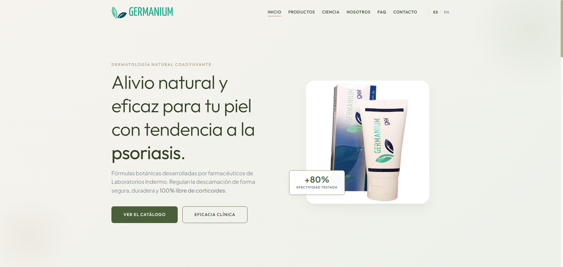 Captura de la web Germanium
