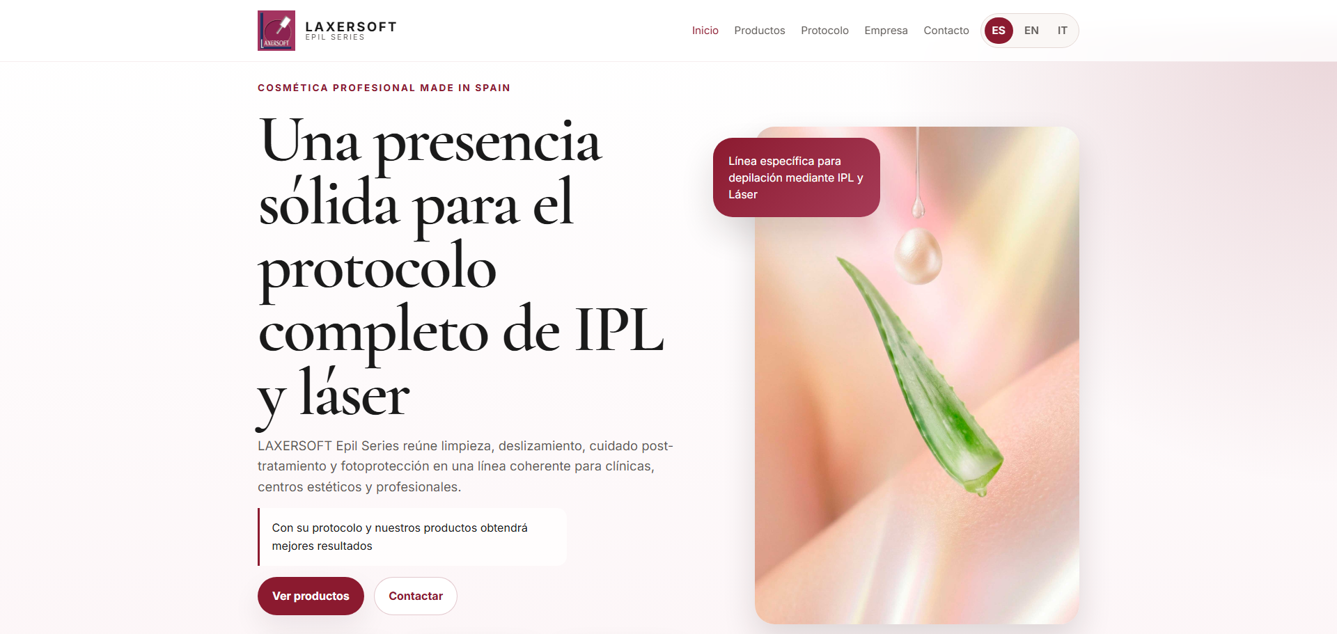 Captura de la web Laxersoft